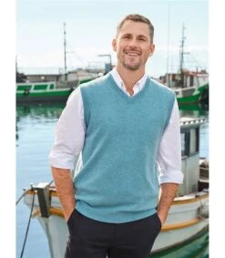 Pull Sans Manches - Homme - Cachemire & Mérinos