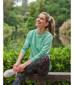 Calm Raglan Sleeve Sweatshirt -Woolovers fc693 89529 rj023 mint w 23